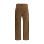 Brunello Cucinelli Brown Cotton Casual Pants - Eljoys Fashion 