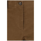 Brunello Cucinelli Brown Cotton Casual Pants - Eljoys Fashion 