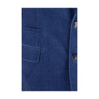 Brunello Cucinelli Blue Cotton Blazer