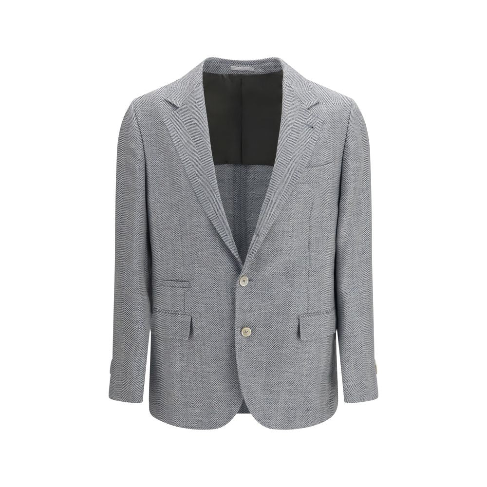 Brunello Cucinelli Gray Wool Oves Aries Blazer