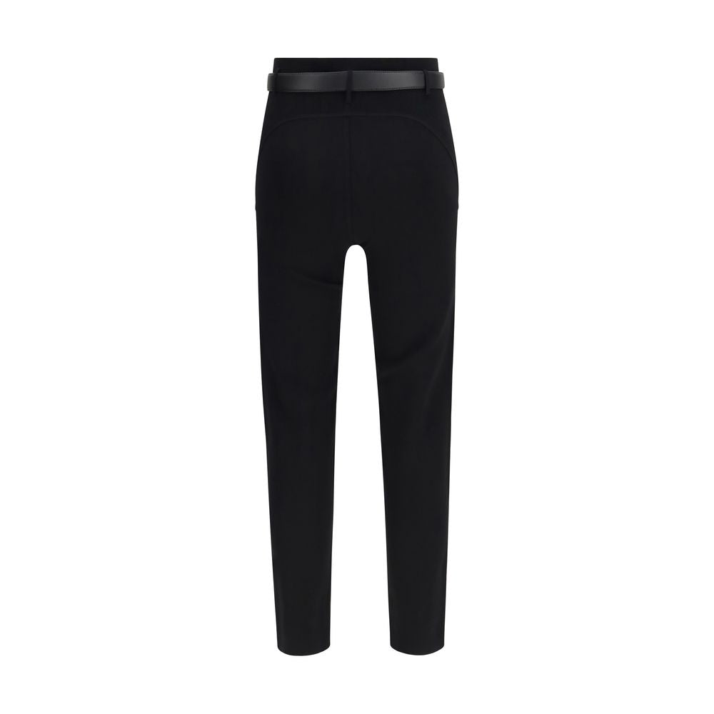 Self-Portrait Black Viscose Leggings
