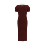 Self-Portrait Bordeaux Polyester Casual Dress