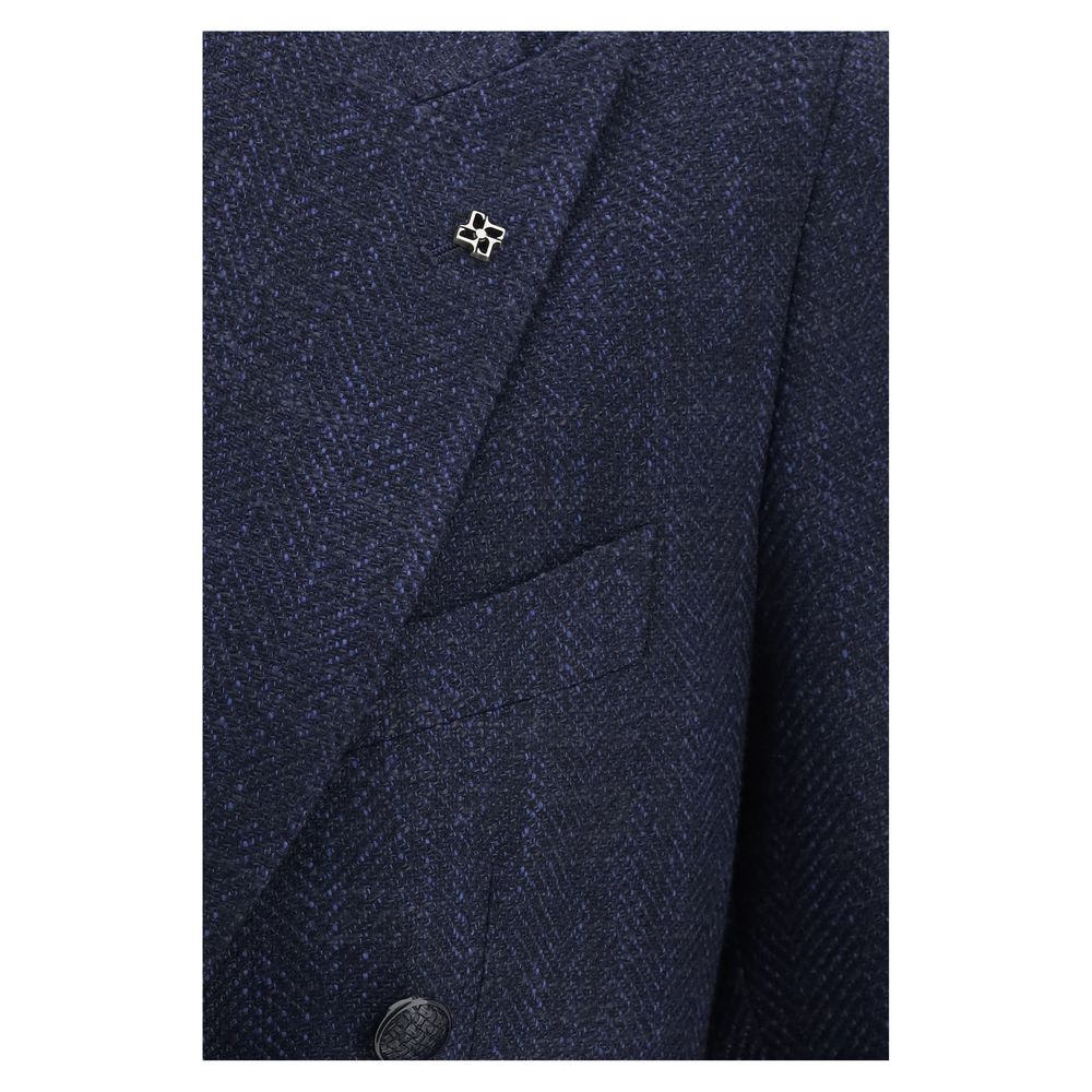 Tagliatore Blue Wool Oves Aries Blazer