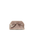 THEMOIRè Beige Faux Fur Clutch Bag