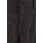 Brunello Cucinelli Brown Wool Oves Aries Cargo Pants