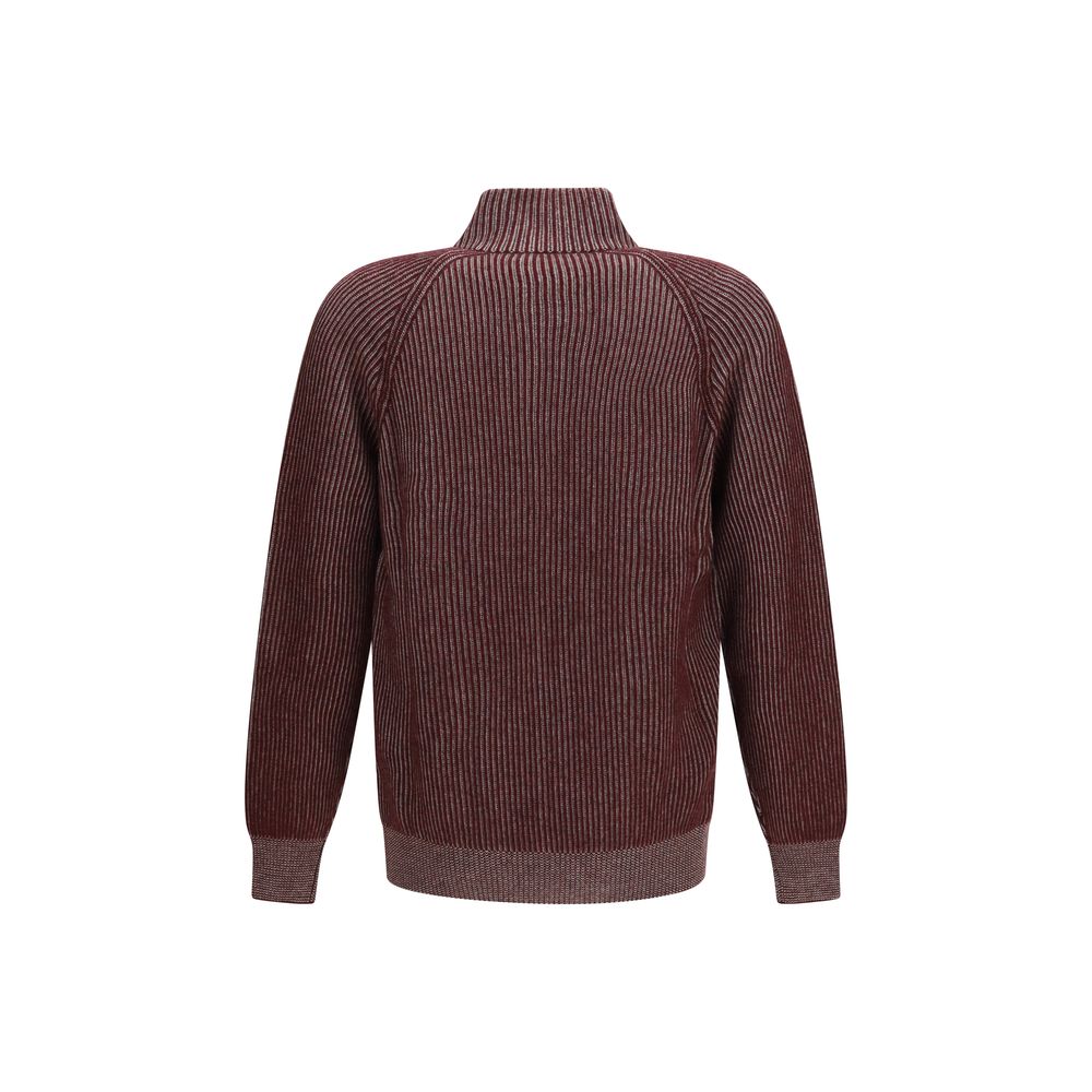 Brunello Cucinelli Bordeaux Cashmere Cardigan - Eljoys Fashion 