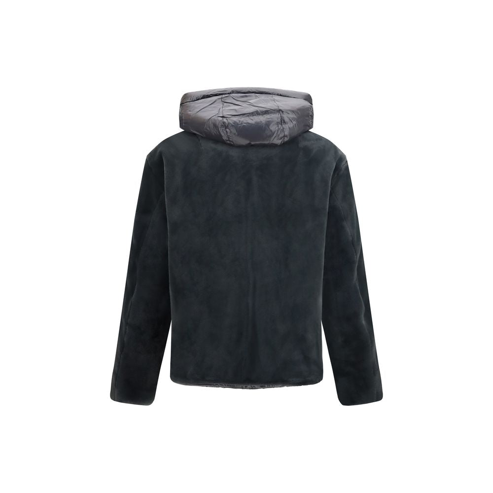 Moose Knuckles Gray Nylon Shell Jacket