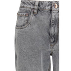 Brunello Cucinelli Gray Cotton Straight-Leg Jeans