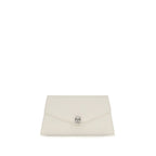 Alexander McQueen White Calf Leather Bos Taurus Shoulder Bag