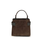 Brunello Cucinelli Brown Calf Leather Bos Taurus Shoulder Bag