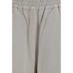 Brunello Cucinelli Beige Cotton Casual Pants - Eljoys Fashion 
