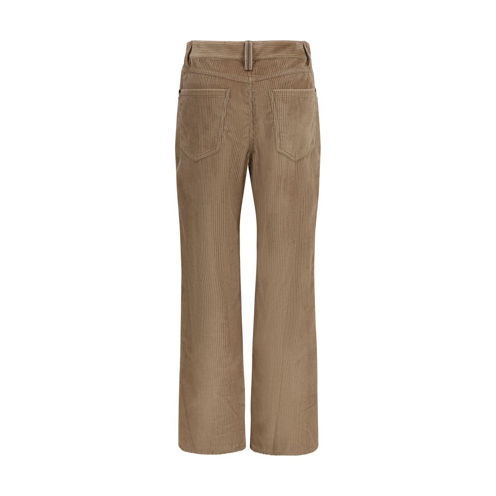 Brunello Cucinelli Brown Cotton Casual Pants - Eljoys Fashion 