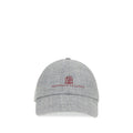 Brunello Cucinelli Gray Wool Oves Aries Cap (Baseball Hat)