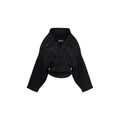 Balenciaga Black Cotton Denim Jacket - Eljoys Fashion 