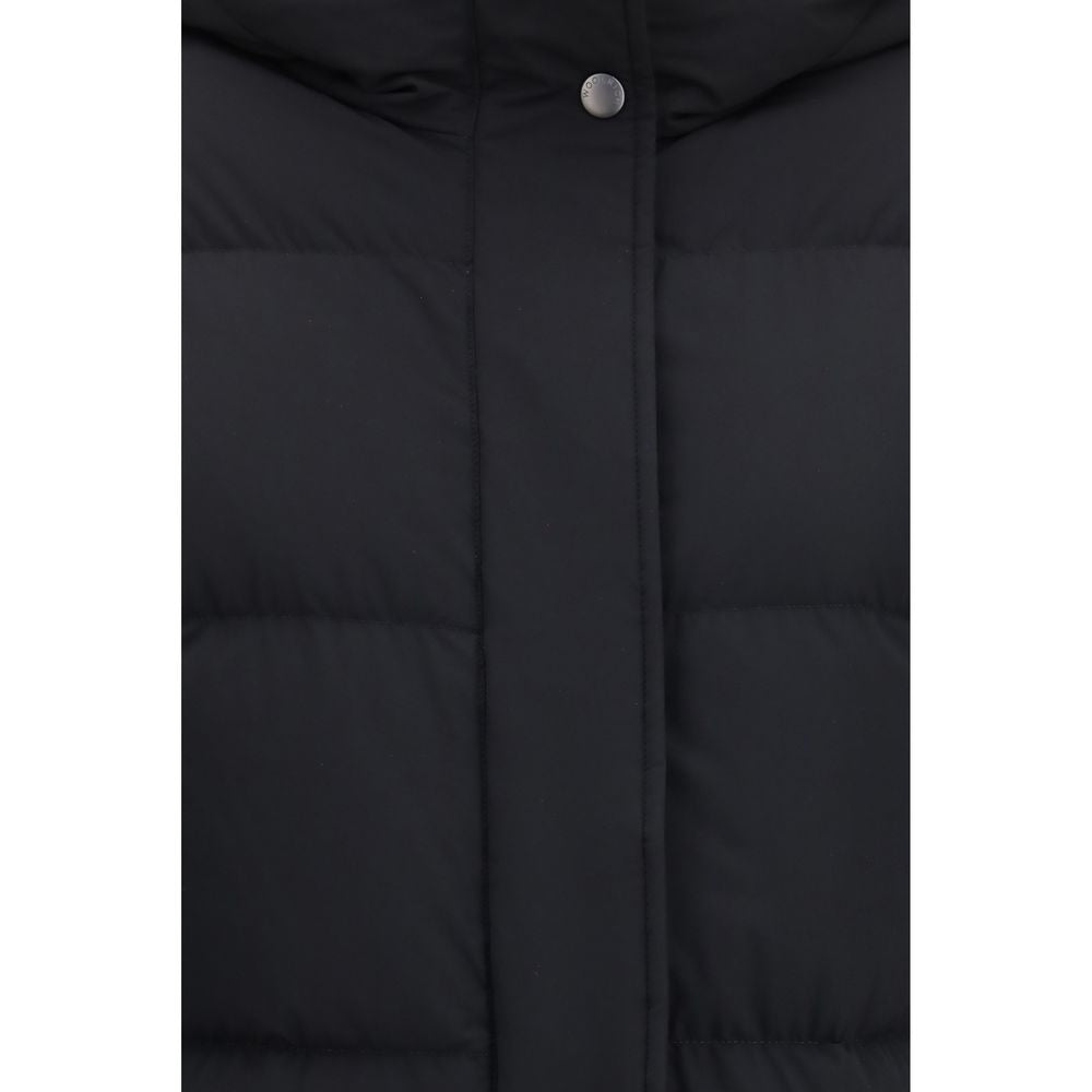 Woolrich Black Polyamide Full-Length Jacket - Eljoys Fashion 