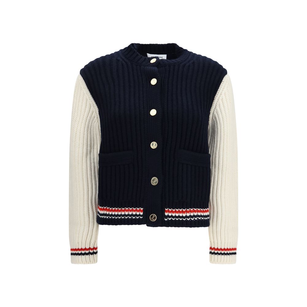 Thom Browne Blue Cashmere Cardigan - Eljoys Fashion 