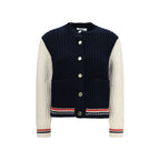 Thom Browne Blue Cashmere Cardigan - Eljoys Fashion 