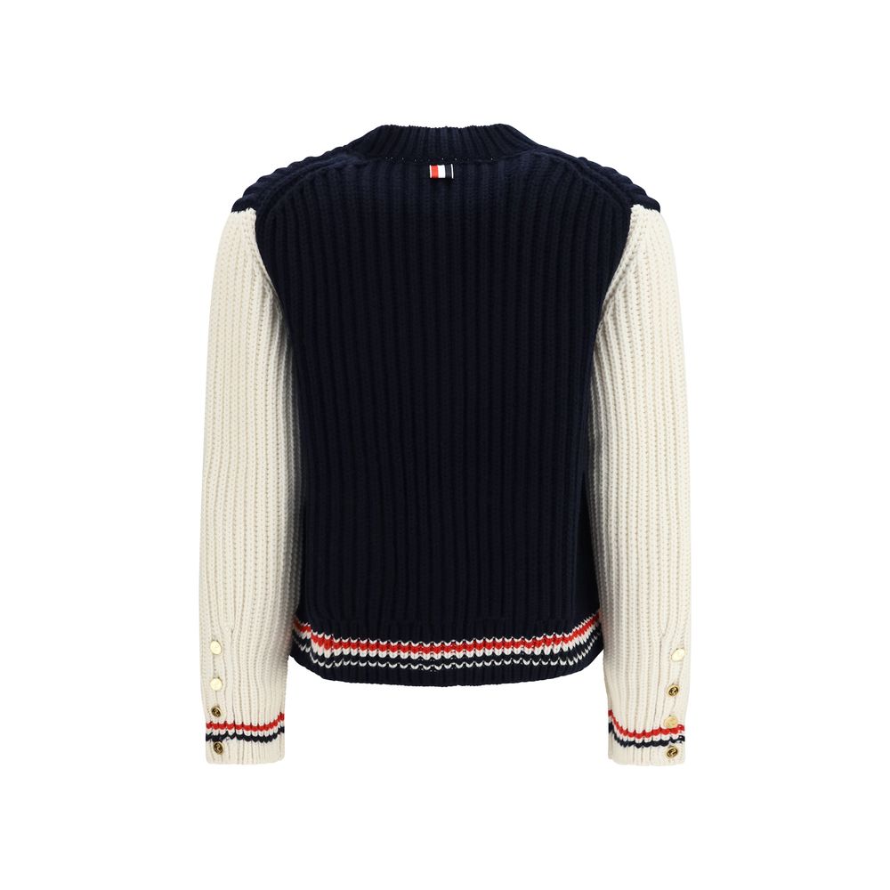 Thom Browne Blue Cashmere Cardigan - Eljoys Fashion 
