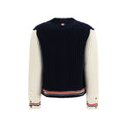 Thom Browne Blue Cashmere Cardigan - Eljoys Fashion 
