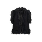 Fendi Black Wool Oves Aries Sleeveless Jacket - Eljoys Fashion 