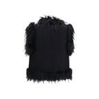 Fendi Black Wool Oves Aries Sleeveless Jacket - Eljoys Fashion 
