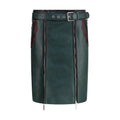 Marni Bicolor Calf Leather Bos Taurus Long Skirt - Eljoys Fashion 