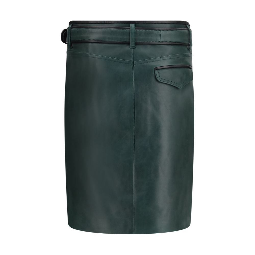 Marni Bicolor Calf Leather Bos Taurus Long Skirt - Eljoys Fashion 