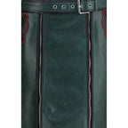 Marni Bicolor Calf Leather Bos Taurus Long Skirt - Eljoys Fashion 