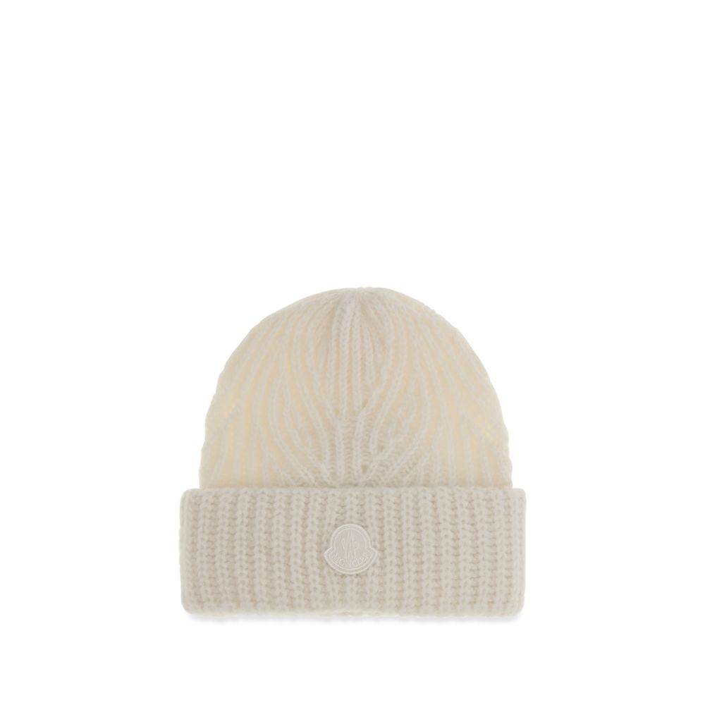 Moncler Beige Wool Oves Aries Beanie - Eljoys Fashion 
