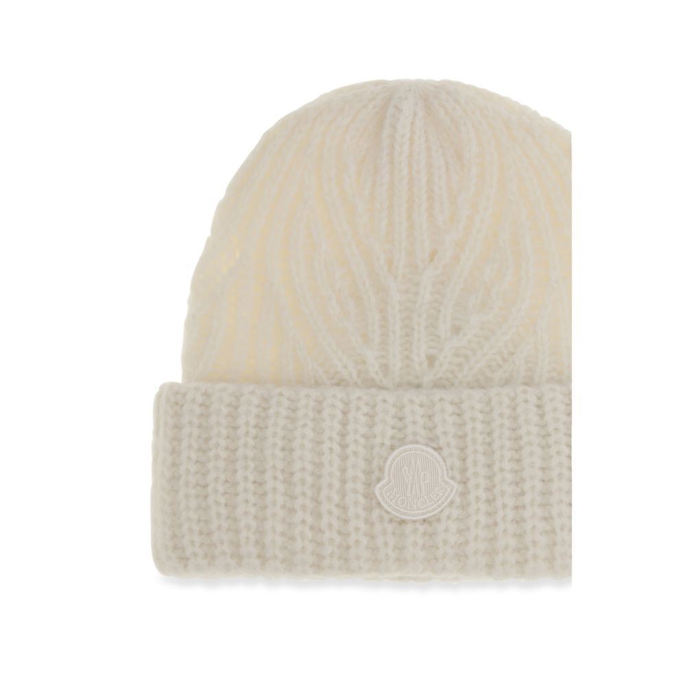 Moncler Beige Wool Oves Aries Beanie - Eljoys Fashion 