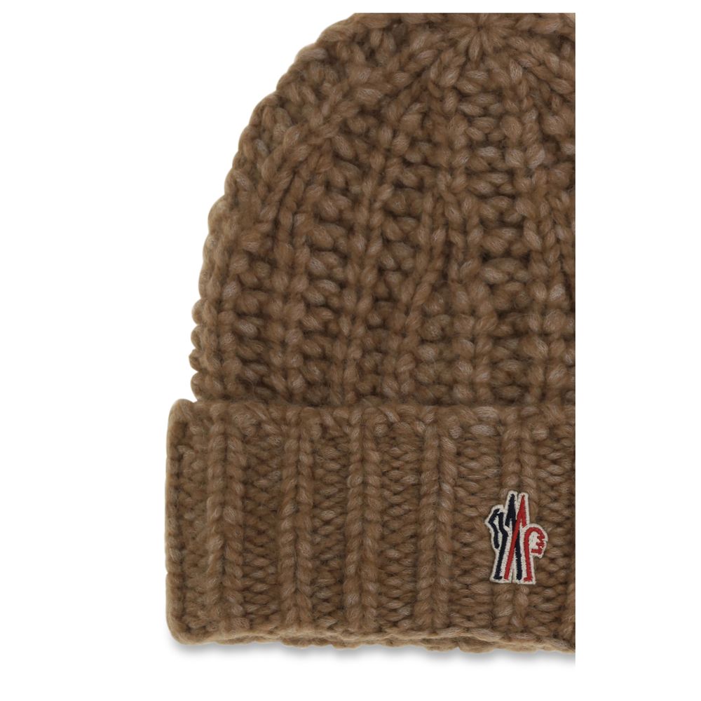 Moncler Grenoble Brown Alpaca Vicugna Pacos Beanie - Eljoys Fashion 