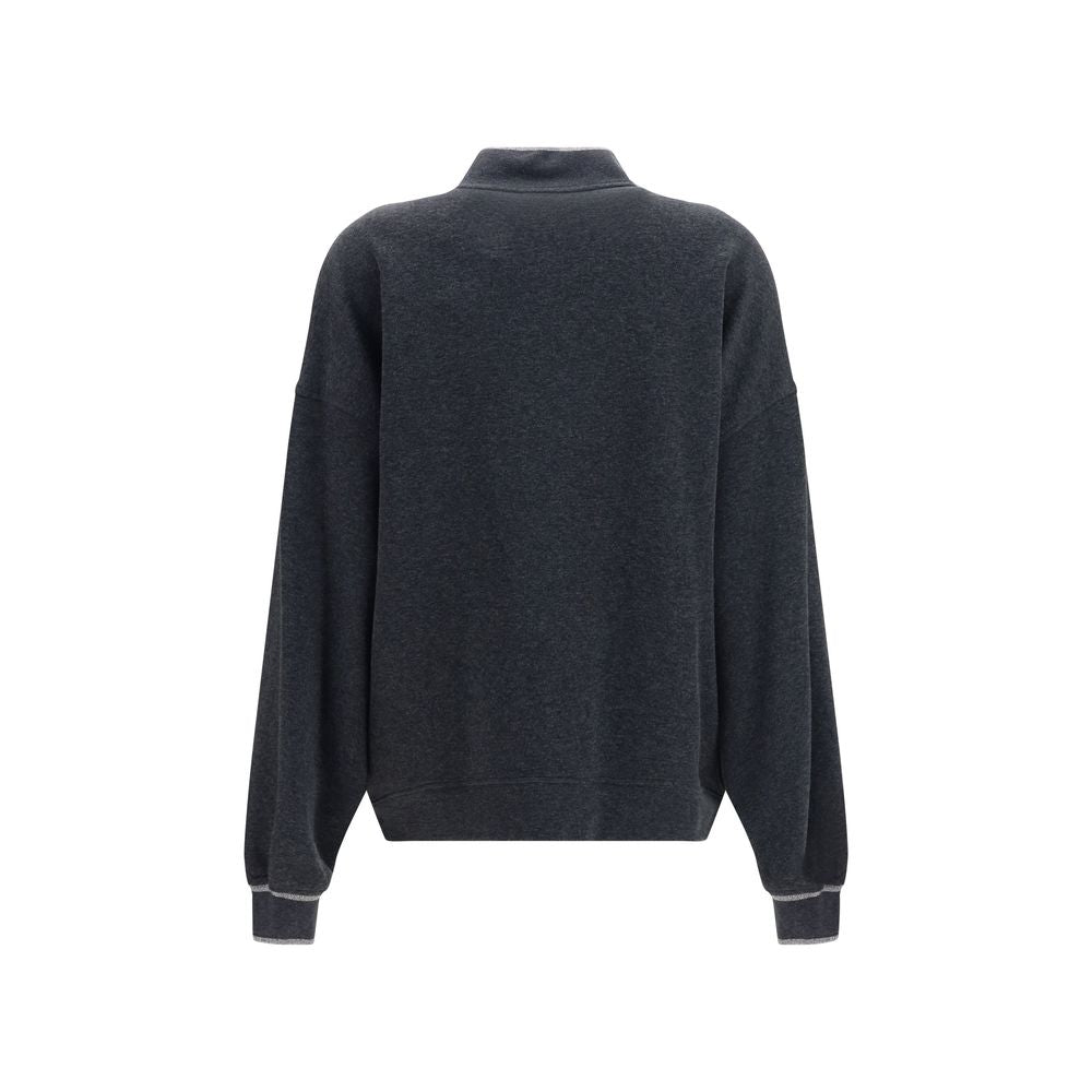 Brunello Cucinelli Gray Cotton Bomber - Eljoys Fashion 