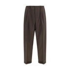 Magliano Brown Polyester Casual Pants - Eljoys Fashion 