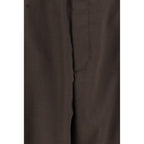 Magliano Brown Polyester Casual Pants - Eljoys Fashion 