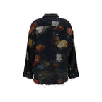 R13 Black Cotton Pattern Shirt - Eljoys Fashion 