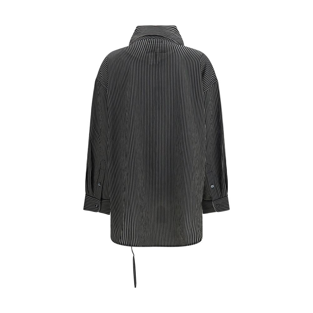 R13 Black Viscose Pattern Shirt - Eljoys Fashion 