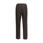 Brioni Brown Wool Oves Aries Casual Pants - Eljoys Fashion 