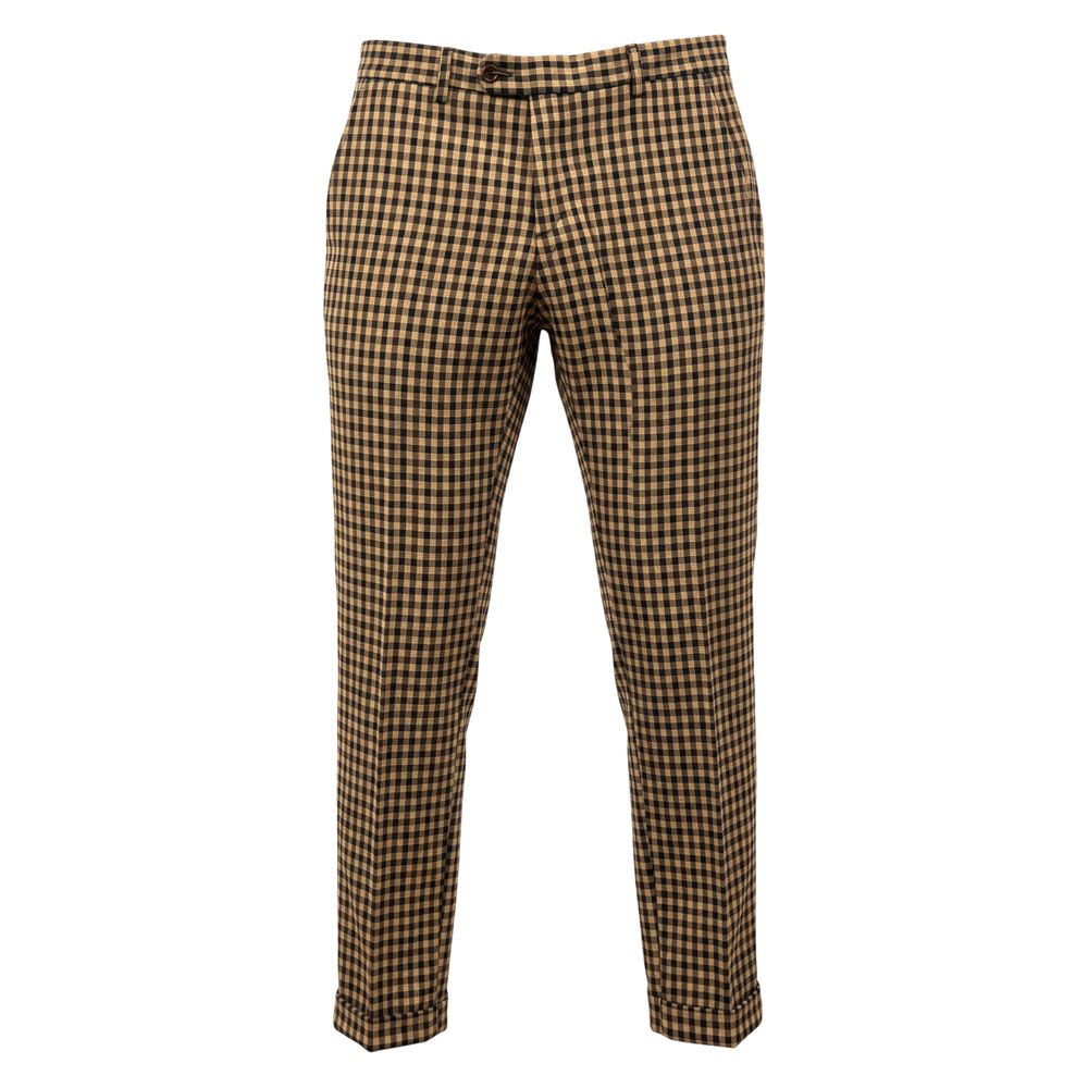Roberto Pepe Luxury Brown Viscose Men Pant - Eljoys Fashion 