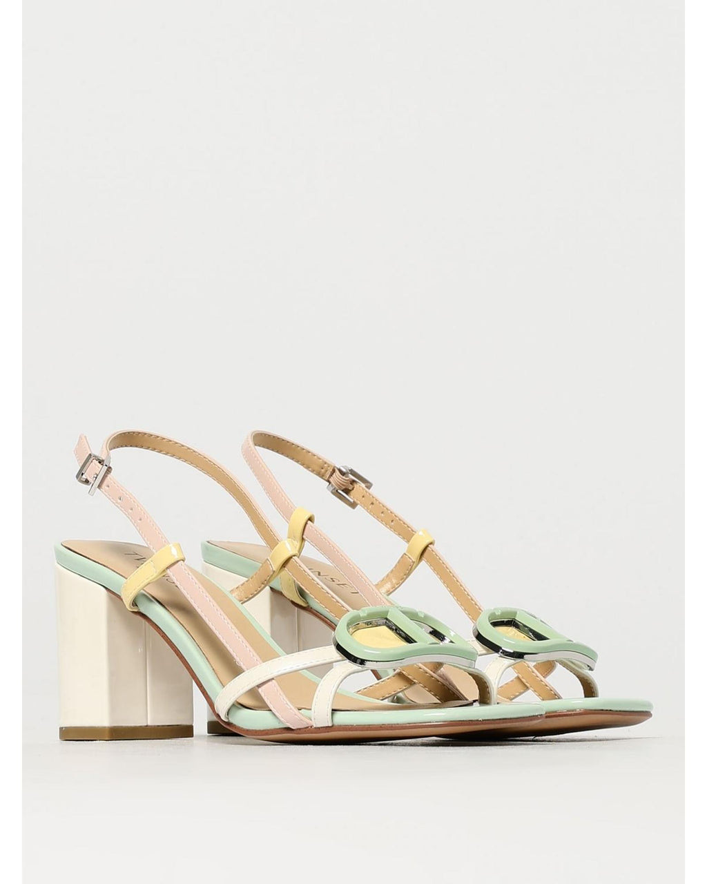 Twinset Blue Patent Leather Platform Sandals - Eljoys Fashion 