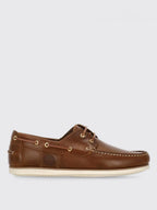 Barbour Brown Leather Slip-On Loafers - Eljoys Fashion 