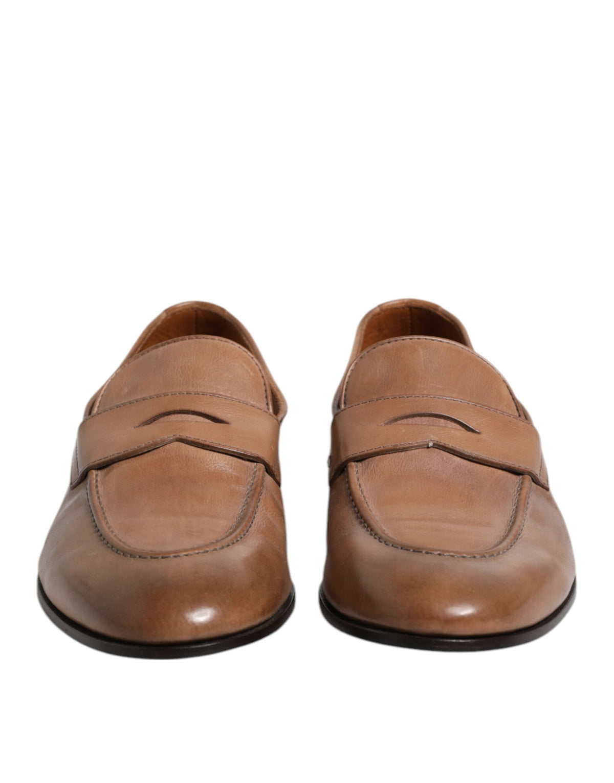 Brunello Cucinelli Brown Leather Slip-On Loafers - Eljoys Fashion 