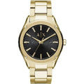 Armani Exchange Gold Stainless Steel Dress Watch - Eljoys Fashion 