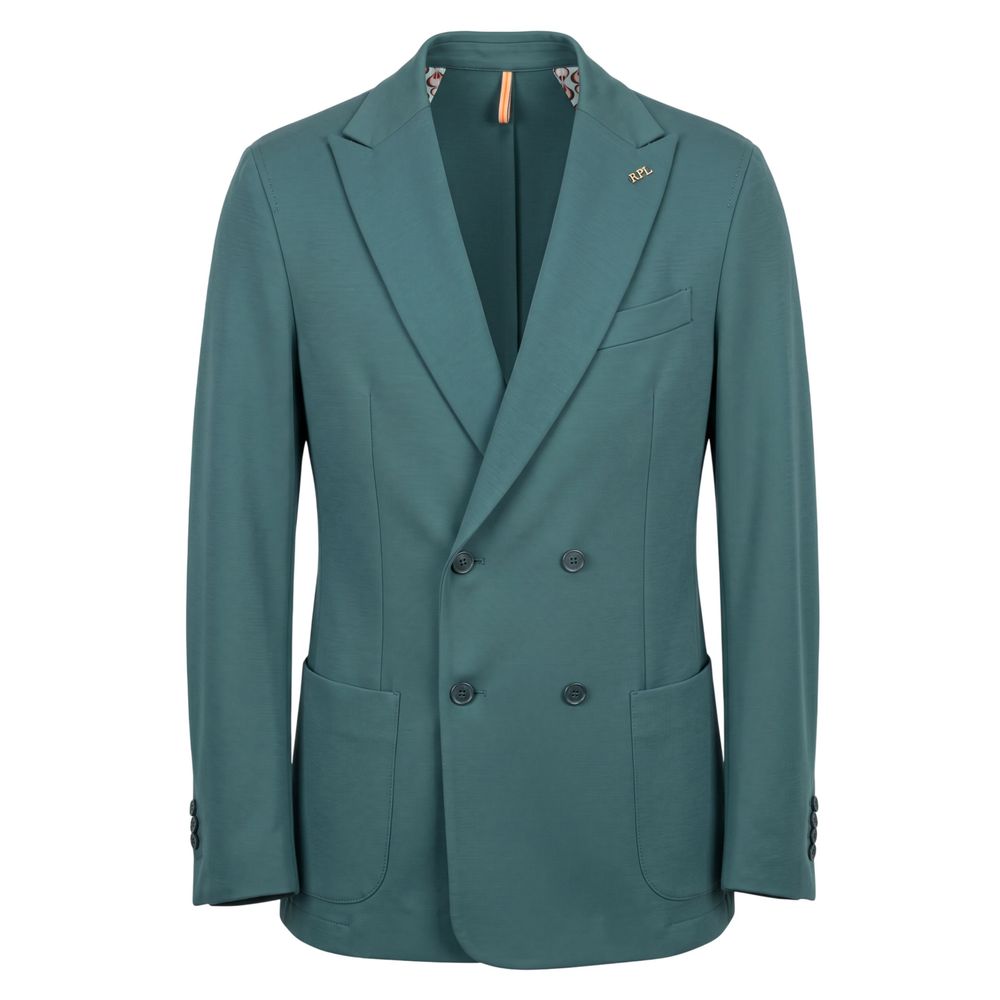 Roberto Pepe Luxury Green Viscose Men Jacket - Eljoys Fashion 
