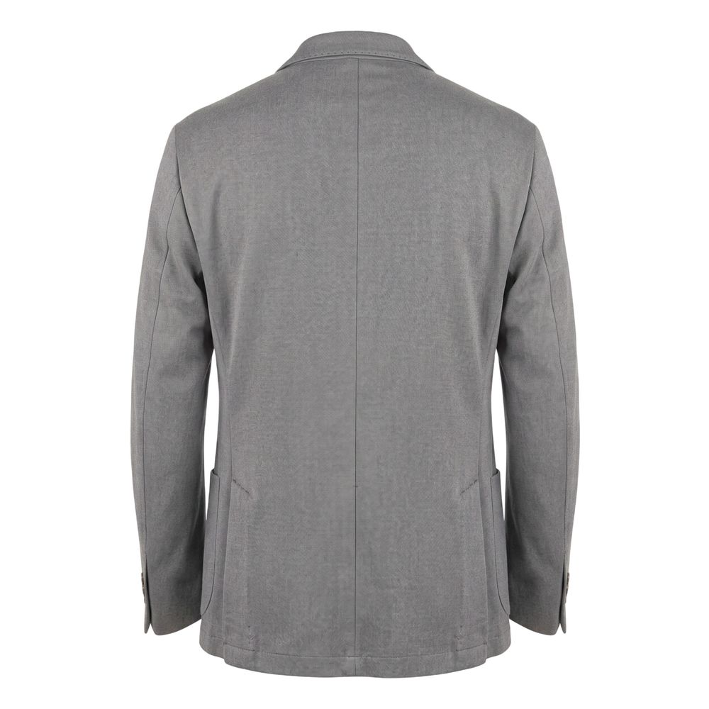 Roberto Pepe Luxury Grey Viscose Men Jacket - Eljoys Fashion 