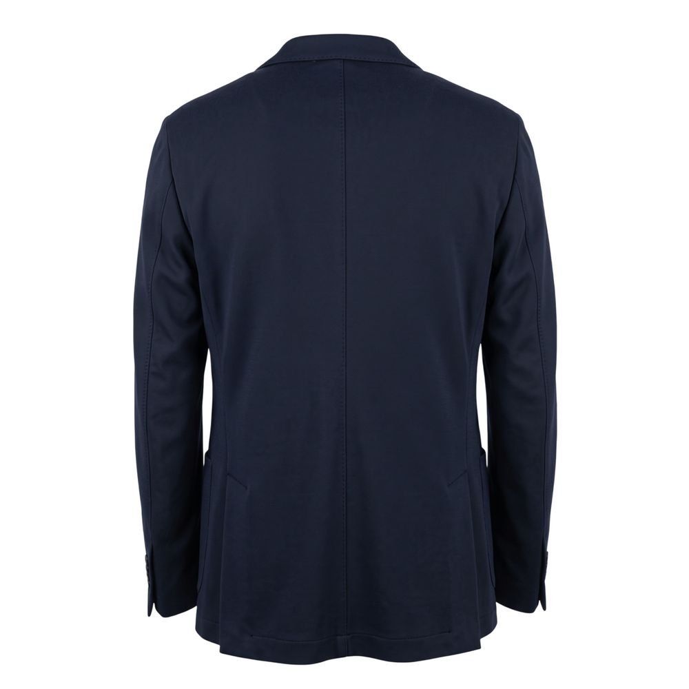 Roberto Pepe Luxury Blue Polyester Men Jacket - Eljoys Fashion 