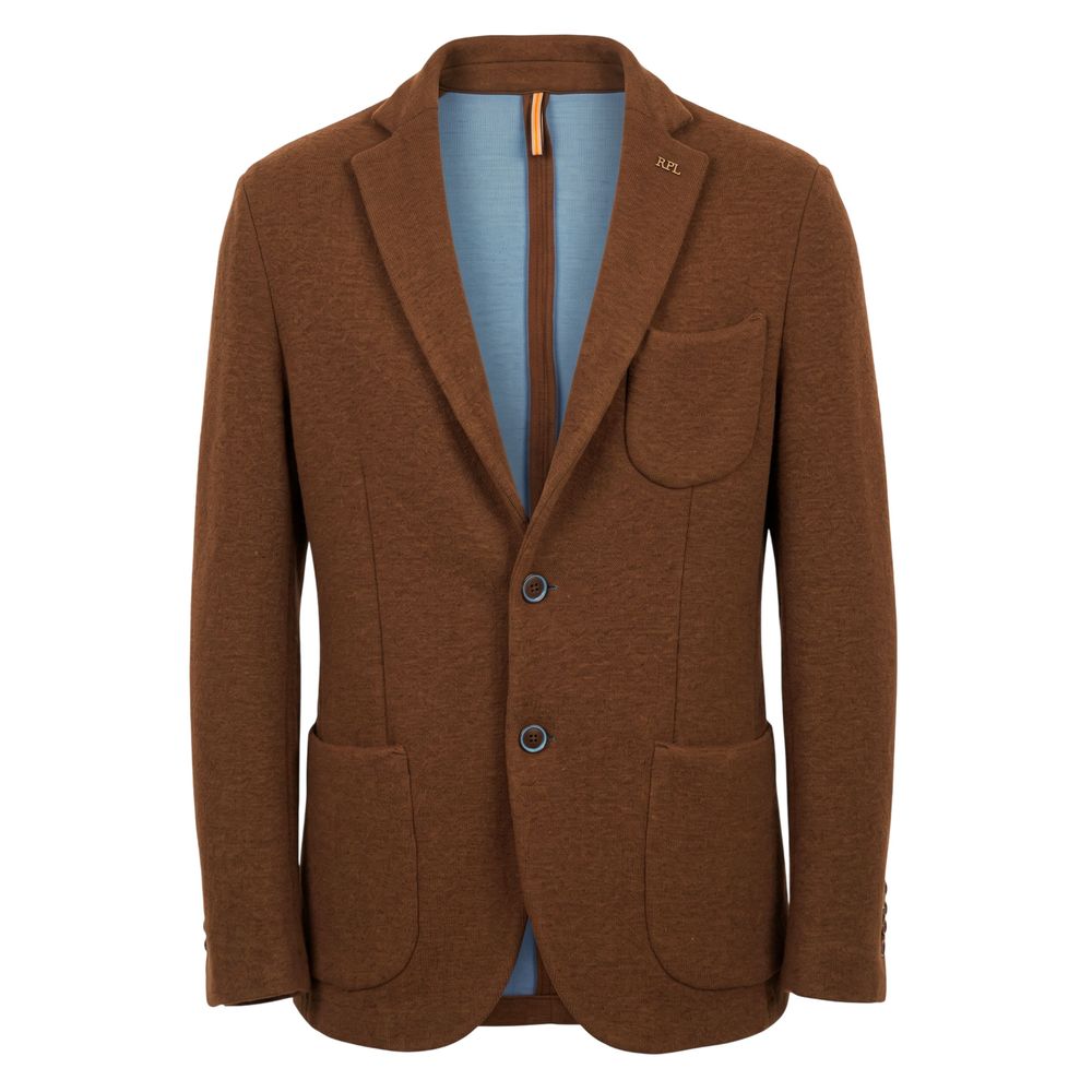 Roberto Pepe Luxury Brown Viscose Men Jacket - Eljoys Fashion 