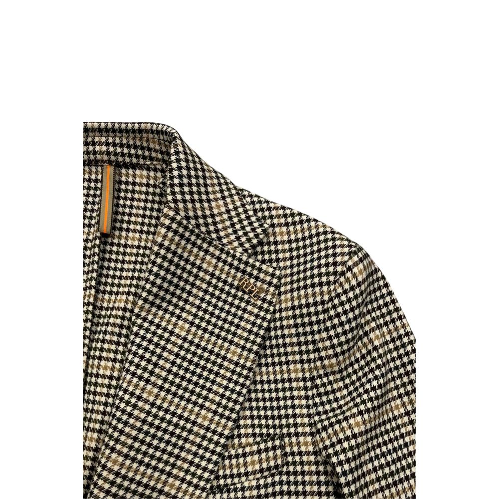 Roberto Pepe Luxury Beige Nylon Men Jacket - Eljoys Fashion 
