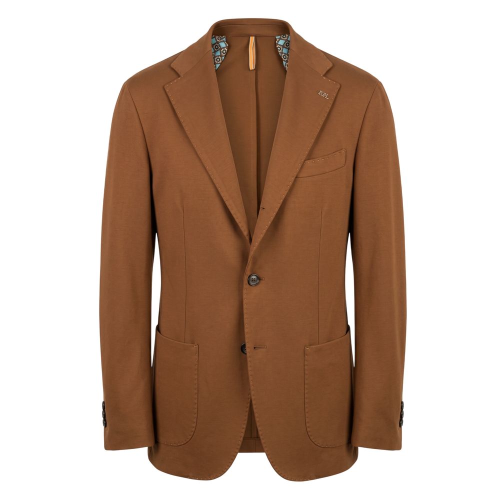 Roberto Pepe Luxury Brown Viscose Men Jacket - Eljoys Fashion 