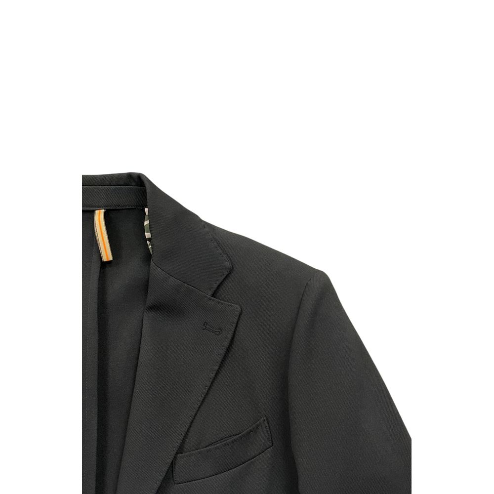 Roberto Pepe Luxury Black Polyester Men Jacket - Eljoys Fashion 