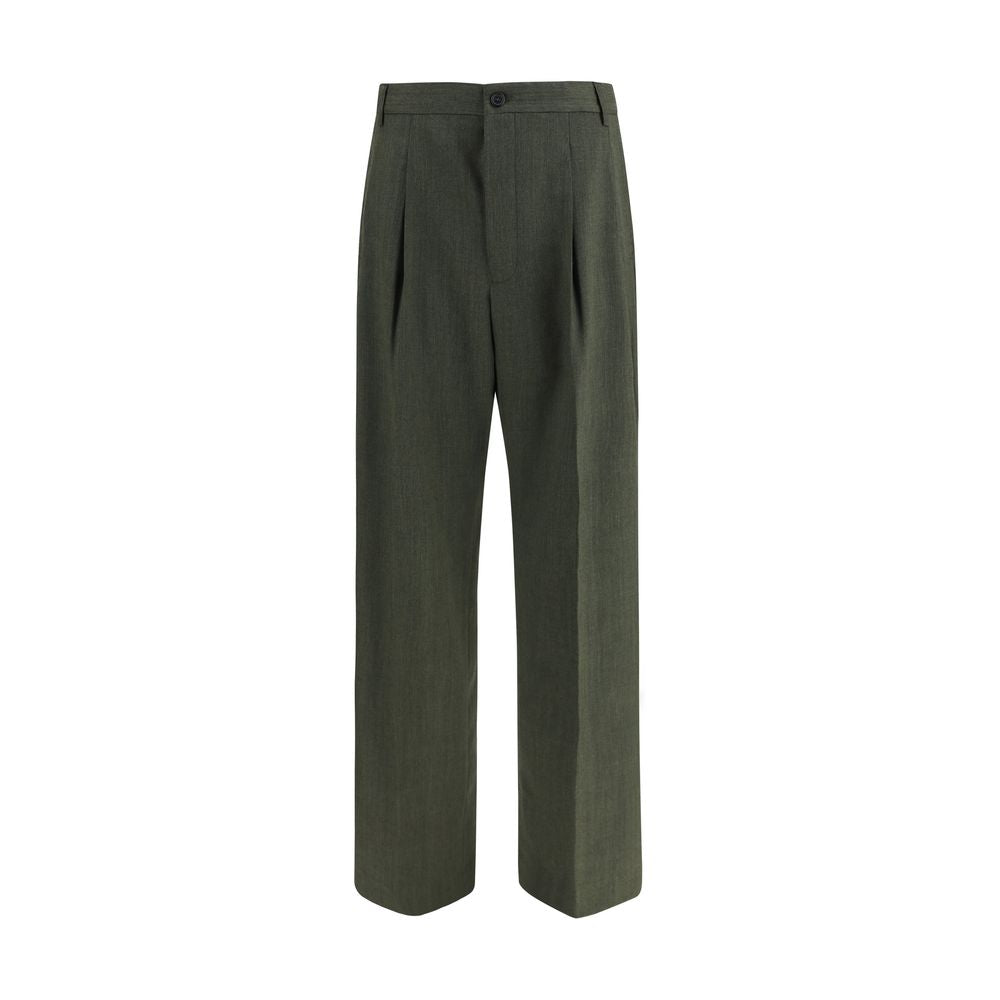 Laneus Bicolor Wool Oves Aries Casual Pants - Eljoys Fashion 